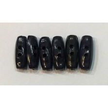 öztürk Yassı Plastik Çoban Düğme 25MM 6'lı Paket. Koyu Laci.