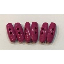 öztürk Yassı Plastik Çoban Düğme 25MM 6'lı Paket. Sütlü Kahve.