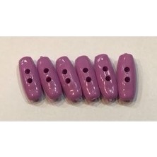 öztürk Yassı Plastik Çoban Düğme 25MM 6'lı Paket. Lila Pembe.