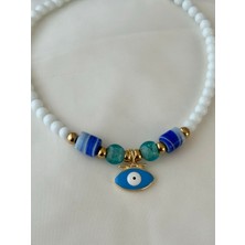 Mi Brillo Accessories El Yapımı Cam Bodrum Boncuk Göz Detaylı Kolye