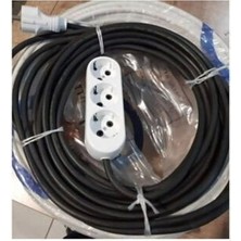 Nas 3x2,5 Ttr Cca Seyyar Uzatma Kablosu 50 mt Siyah