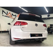 Nam Tuning Golf 7 Mk7 Difüzör Sport Çıkışsız 2012-2017 Parlak Siyah