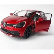 Welly Metal Renault Clio Diecast Metal Araba Kapı Açılır 1.36 Kırmızı Reno Clıo