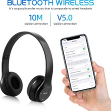 Apera MT22 P47I Wireless Bluetooth Kablosuz Kulaklık Extra Bass Radyolu Katlanabilir Hıfı Stereo 5.0 Bluetooth Aktif Gürültü Önleyici