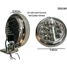 Gcstore 1ADET 12 Volt Mavi / Kırmızı Animasyonunu Yanıp Sönen LED  Lamba Yapıştırma ve Vidalı Olabiliyor