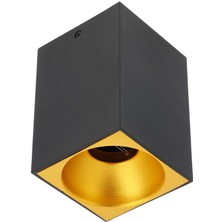 Full Reyon 7 Watt Günışığı GU10 Duylu Dekoratif Alüminyum Kasa Şık Tavan Armatürü, Amber Işık LED Spot Lamba