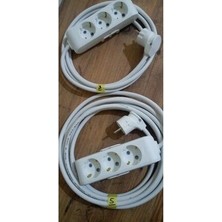 Viko 5 Metre ve 3 Metre 3 Lü 3x2.5 mm 2 Adet Elektrkli Isıtıcı Uzatma Kablosu