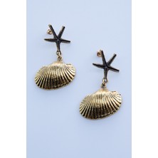 Lila Rosa Deniz Yıldızlı Etnik Otantik Küpe