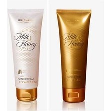 Oriflame Milk & Honey Gold Pürüzsüzleştirici El Arındırıcısı+ El Kremi 75 ml 2lı Set