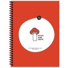 Keskin Color Hisli Şeyler 18,5X25 Defter 80 Yaprak Kareli Spiralli Pp Kapak Stickerlı Zehir Gibiyim