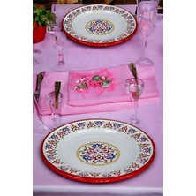 İnci Emaye 30 No 30 cm Emaye Yemek Tabağı Tabak Servis Yemek Kamp Piknik