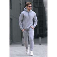 Yakamel Kadın Oversize Gri 3 Iplik Eşofman Takımı S Beden Konforlu ve Şık Tasarım