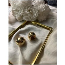 Trend Modern Accessories Tombul Paslanmaz Çelik Küpe