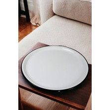 İnci Emaye 50 No Emaye Sini Sofra, Yemek Sunum Tepsi, Yer Sofrası Çinko ~50 cm