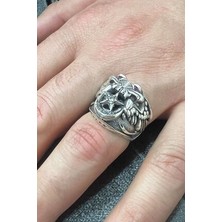 Agai Silver Ay Yıldız Muhafız Model 925 Ayar Gümüş Erkek Yüzük