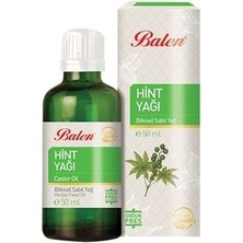 Balen Hint Yağı Doğal Bitkisel Sabit Yağ Soğuk Pres 50 Ml. Saç ve Cilt Bakım Yağı Hint Yağı