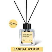 Home Art Plus Sandal Kokulu Bambu Çubuklu Kare Oda Kokusu 50 ml