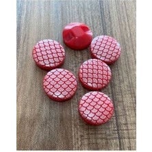 öztürk Petek Desenli Polyester Bebe Düğme 1.5cm 6'lı Paket