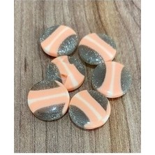 öztürk Damarlı Polyester Bebe Düğme 1.5cm 6'lı Paket