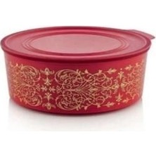 Tupperware Su Yuvarlak Kırmızı Kurabiye Kutusu
