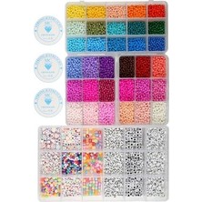 Egem Aksesuar 4 Kutulu Mega Takı Yapım Seti Dev Boy Kum Boncuk Yok Yok KH806