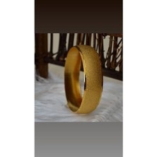 EuroGold Altın Kaplama Kumlu Bilezik 15MM Kadınlar İçin Şık Tasarım 66 CM Uzunluk