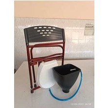 Medikalbim Taharet Musluklu Hasta Wc Sandalye Klozet Direk Wc Tuvalete Seyyar Sandalye Kolay Katlanır