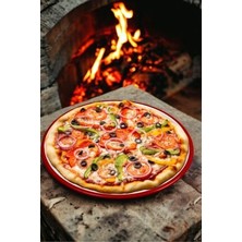 İnci Emaye 36 No 36 cm Pizza Tabağı Tepsisi Kahvaltı Tabağı Supla Pasta Tabağı Servis Tabağı