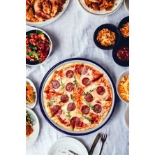 İnci Emaye 30 No Pizza Tabağı Tepsisi Supla Pasta Tabağı Servis Tabağı