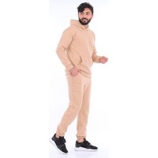 CMZ Collection Erkek Vizon Kapşonlu Oversize Eşofman Takımı