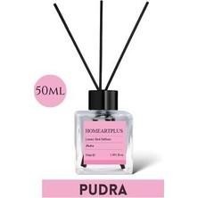 Home Art Plus Pudra Kokulu Bambu Çubuklu Kare Oda Kokusu 50 ml