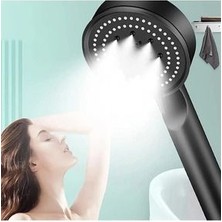 Askımo Turbo Fan Pervaneli 5 Fonksiyonlu Su Tasarruflu Duş Başlığı | Pervaneli Turbo El Duşu Siyah Banyo