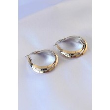 Stainles Steel Çok Renkli Çelik Halka Küpe