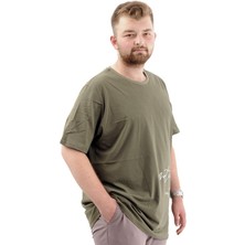 SuperX Superxl T-Shirt Bıs Yaka Belıef 24085 Haki