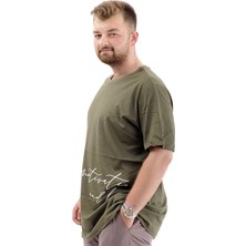 SuperX Superxl T-Shirt Bıs Yaka Belıef 24085 Haki