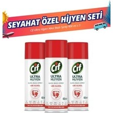 Cif Ultra Hijyen Alkol Bazlı Sprey 400 ml X3