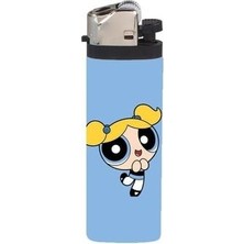 Sarang Mavi Powerpuff Girls Mavi Bubbless Gazlı Çakmak Şık Tasarım ve Koleksiyonluk Özellik