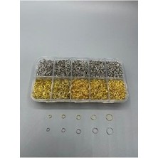 Egem Aksesuar Kutulu Metal Bağlantı Halka Seti/takı Halkası 1500 Parça