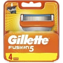 Gillette Fusion 4'lü Kartuş Yedek Tıraş Bıçağı 5 Bıçaklı Kullan-At Özellikli Premium Kalite
