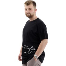 Superxl T-Shirt Bıs Yaka Belıef 24085 Siyah