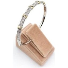 Accessorize Tiff Co Model Kelepçe Bileklik Pırlanta Işçiliğinde Taş Detaylı Çelik Bileklik Kararma Solma Yapmaz