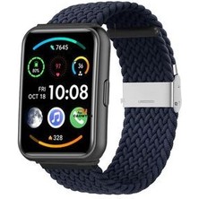 Huawei Watch Fit 2 Aktif Edition Gece Siyahı Uyumlu Likralı Bez Kumaş Kordon
