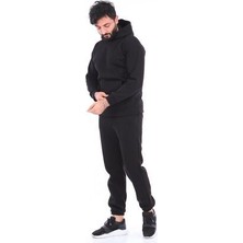 CMZ Collection Erkek Siyah Kapşonlu Oversize Eşofman Takımı