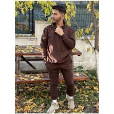 CMZ Collection Kahverengi 3 Iplik Kalın Eşofman Takımı