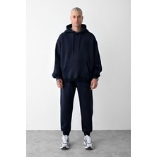CMZ Collection Erkek 3 Ip Lacivert Eşofman Takımı Oversize Jogger