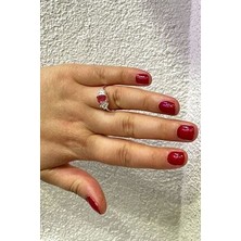 Agai Silver Kuvars ve Baget Taşlı Gümüş Yüzük