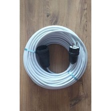 Ogs 3x2.5 Ttr 40 Metre Çok Telli Beyaz Renk Izolasyonlu Topraklı Kauçuk Tekli Seyyar Uzatma Kablosu