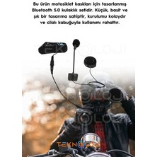 Teknoloji Gelsin Kask Kulaklığı Intercom Bluetooth Mikrofonlu Kasklar Ile Uyumlu Motosiklet Kulaklığı Gürültüengellme