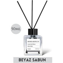 Home Art Plus Bambu Çubuklu Beyaz Sabun Kokulu Kare Oda Kokusu 50 ml Lüks Özellik