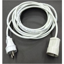 İstoç Türk 5 Metre 2x1.5 Kablolu Fişli Prizli Seyyar Kalın Isınmaz Izole Uzatma Kablosu Ev Işyeri Çok Amaçlı